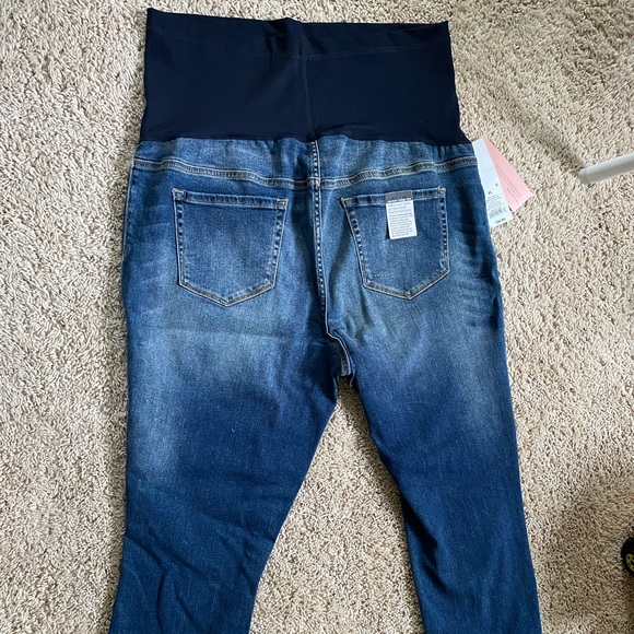 LIZ LANGE MATERNITY DISTRESSED JEANS XL - Picture 2 of 8